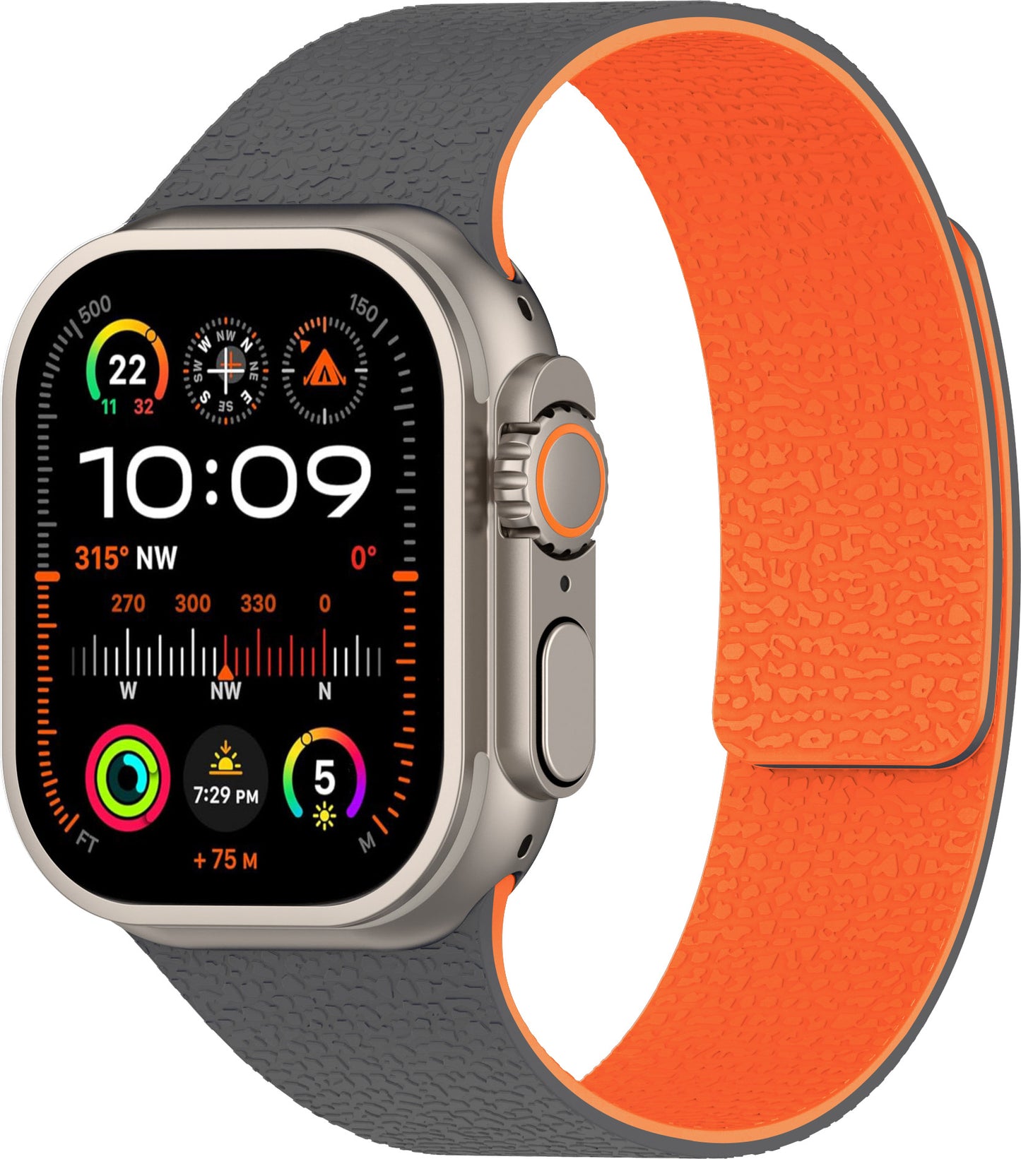 Silikon-Armband für Apple Watch / Huawei Watch 5 / Samsung GT5 – Magnetverschluss & Lychee-Pattern