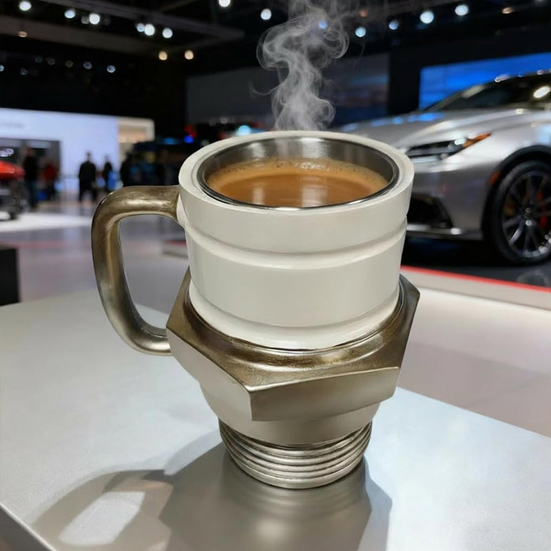 Start Your Engine – Zündkerzen-Becher – das ultimative Geschenk für Auto-Enthusiasten & Mechaniker; einzigartiger Sammler-Kaffeebecher.