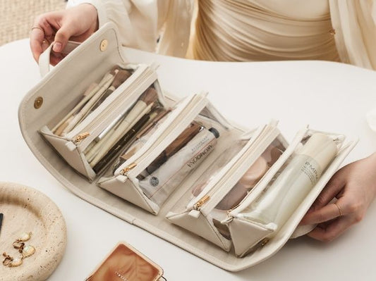 Faltbare Kosmetiktasche – große Kapazität, wasserdicht, Reise Kulturbeutel & Make-up Organizer