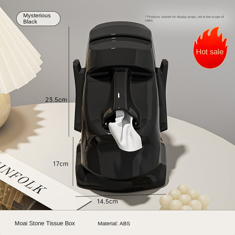 Kreative Gips-Taschentuchbox – Multifunktionale Deko-Statue mit Ablage