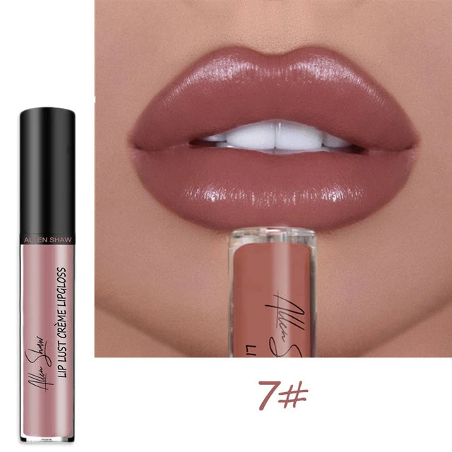 Nude Liquid Lip Glaze – Glänzender Lip Gloss mit Schimmer/Glitzer, feuchtigkeitsspendend & langanhaltend