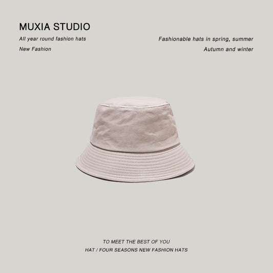 Lässiger, vielseitiger Trend-Bucket-Hat – schwarzer Fischerhut, faltbar, Sonnenschutz