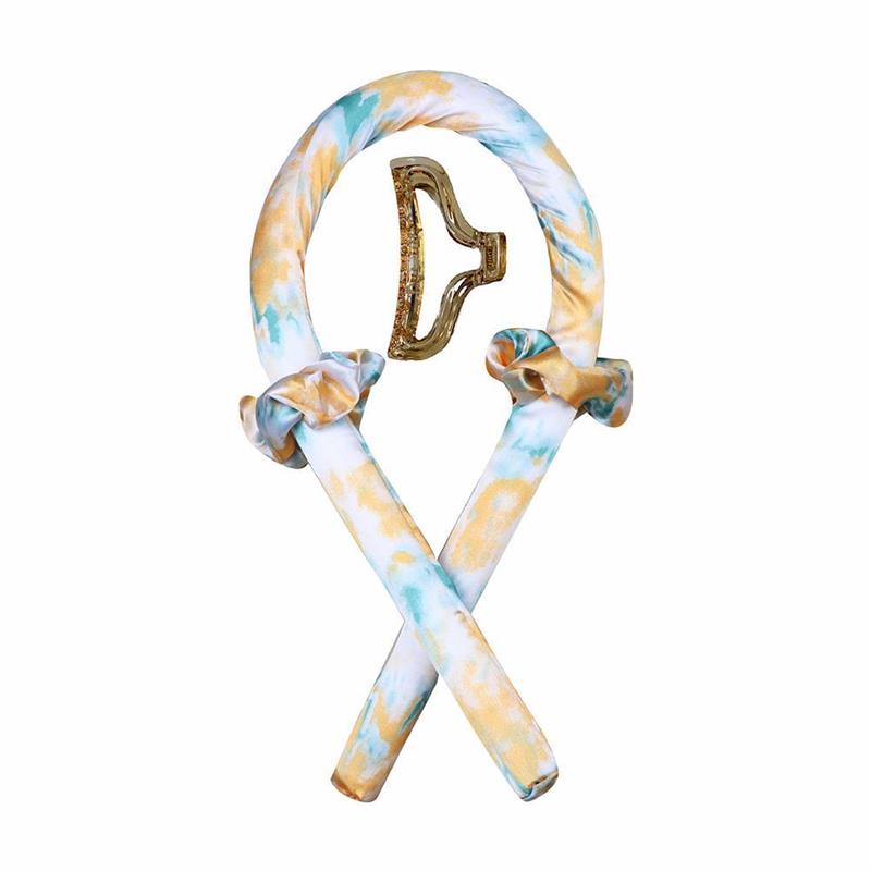 Lockenband ohne Hitze (Heatless Curling Rod Headband) – Haarband/Lockenstab zum Locken ohne Wärme, mit Ribbon-Haarrollern; weiches Schlaf-Haarband