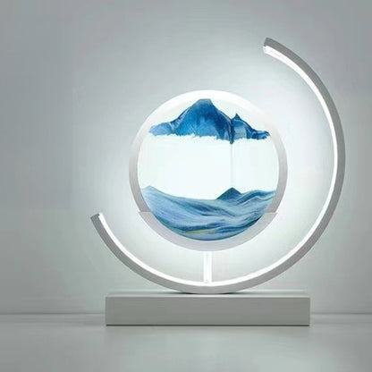 LED-Lampe mit fließendem Sandbild – Nachtlicht für Zuhause (auch als Geschenk geeignet).