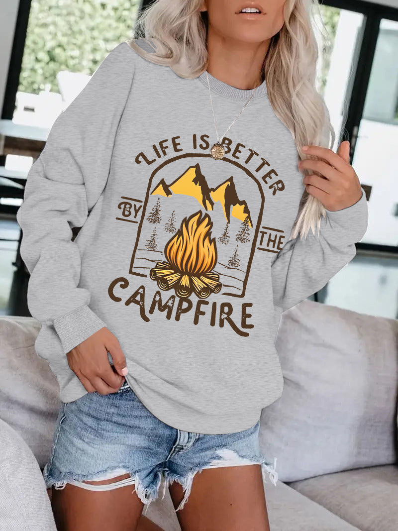 Sweatshirt mit Camping-Motiv