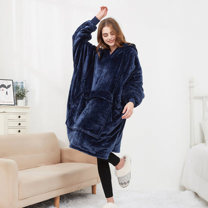 Tragbare USB Heizdecke mit Carbonfaser – Waschbare Heiz-Hoodie Decke für Winter