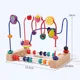 Kinder-Spielzeug mit Cartoon-Tieren & Früchten – gefädelte Holzperlen / Perlen zum Auffädeln, Frühförder-Puzzle & Bausteine, Training der Hand-Auge-Ko