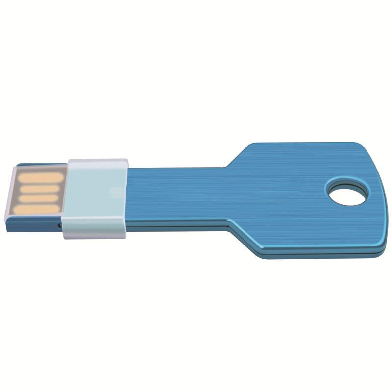 USB-Flash-Laufwerk 64 GB – Metall-USB-Stick mit Schlüsselring (Pendrive), wasserdicht, USB 2.0, Speicherstick/USB-Speicher, individuell anpassbar (Cus