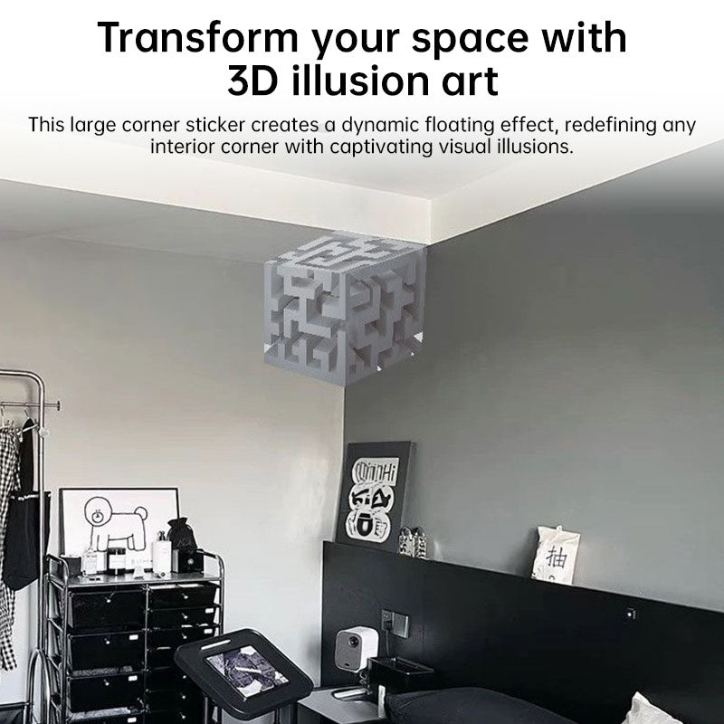 3D Kreative Wandsticker – Reality-Remodeling Illusionskunst für „unmögliche“ Ecken, Wohn- und Wanddekoration.