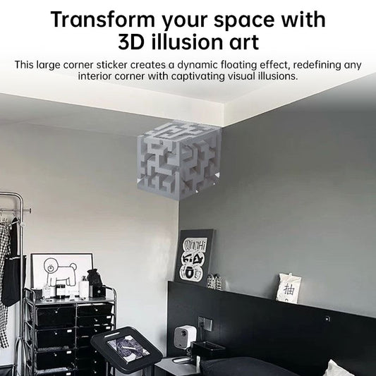 3D Kreative Wandsticker – Reality-Remodeling Illusionskunst für „unmögliche“ Ecken, Wohn- und Wanddekoration.