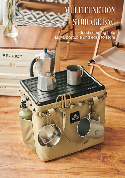 Outdoor-Camping Organizer-Box – tragbar, faltbar – Aufbewahrungstasche für Ausrüstung, Zelt & Camping-Besteck