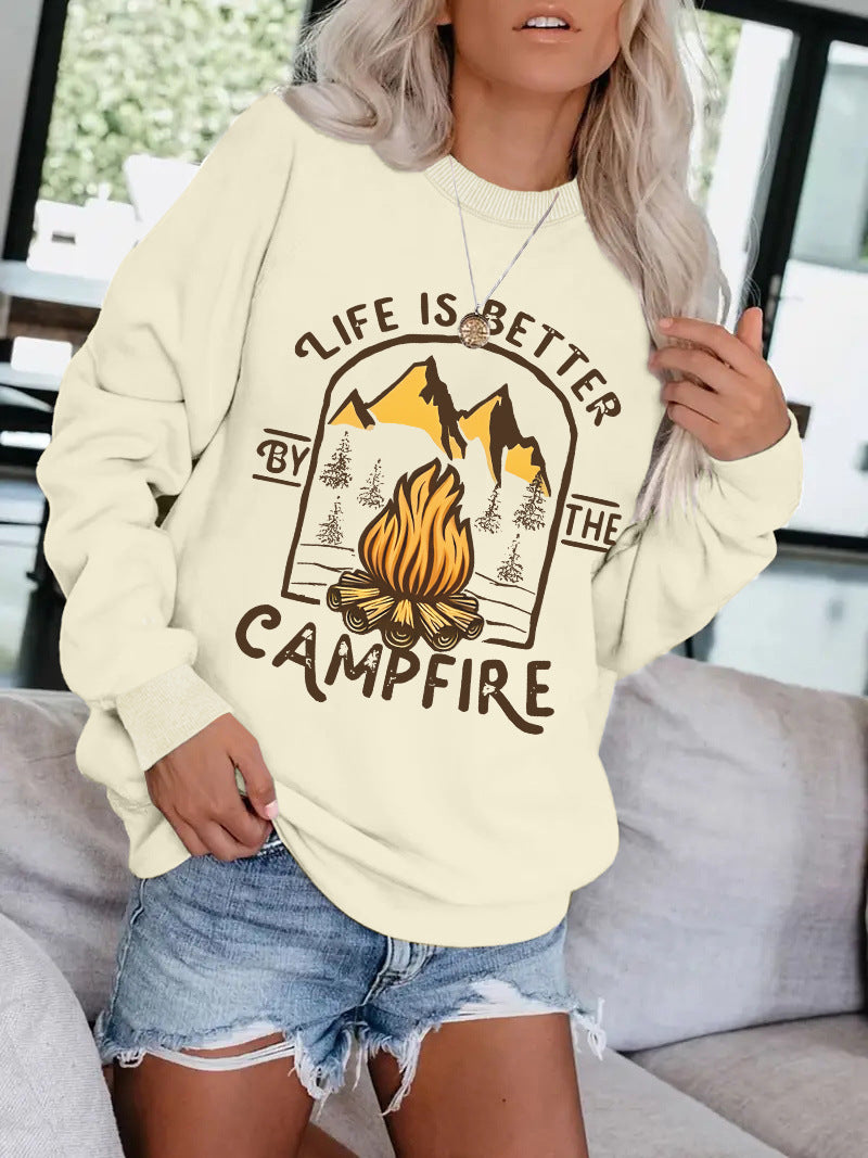 Sweatshirt mit Camping-Motiv