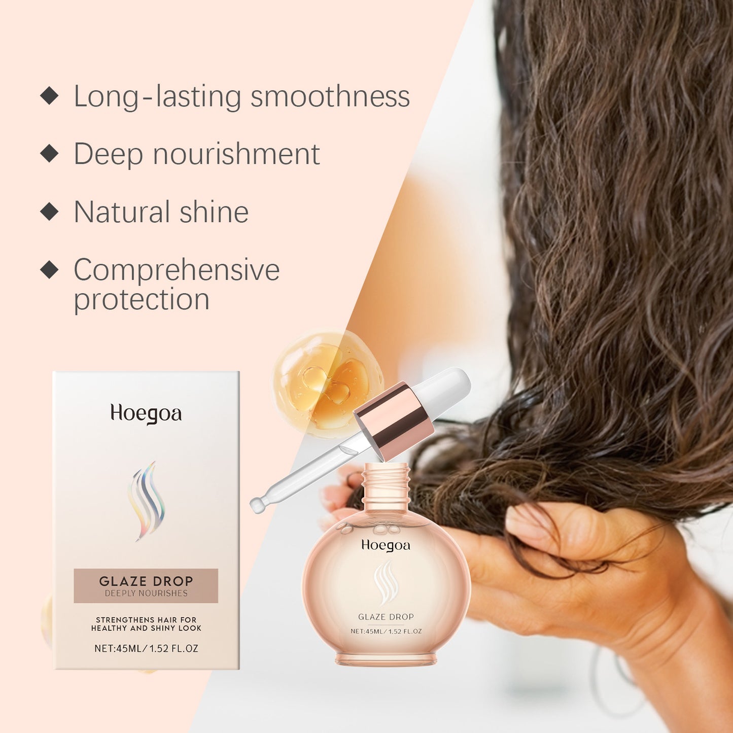 Hoegoa Hair Care Essential Oil – Pflegeöl für geschmeidiges Haar, Glanz & weniger Frizz