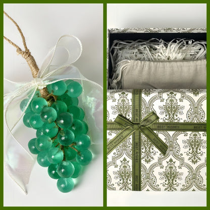 Transparente Kristall-Trauben-Seife Geschenkbox-Set – handgemachte Traubencluster-Duftseife; Aromatherapie-Hängeornament, Handwaschseife