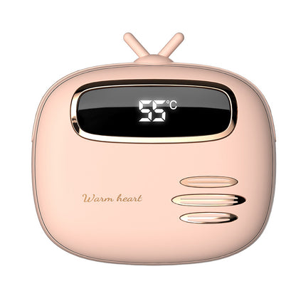 USB-Handwärmer mit Powerbank-Funktion (2-in-1) – Mini, tragbar, mit Digitalanzeige; wärmender Handwärmer und Ladegerät, ideal für unterwegs.