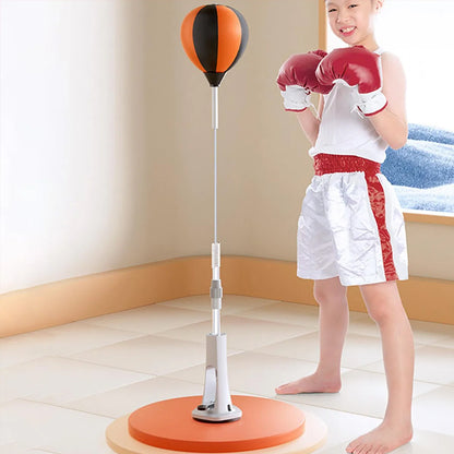 Freistehender Boxsack mit verstellbarer Höhe (45–67 Zoll) – Reflex-Trainingsball für Boxen, Home-Gym und Fitness.