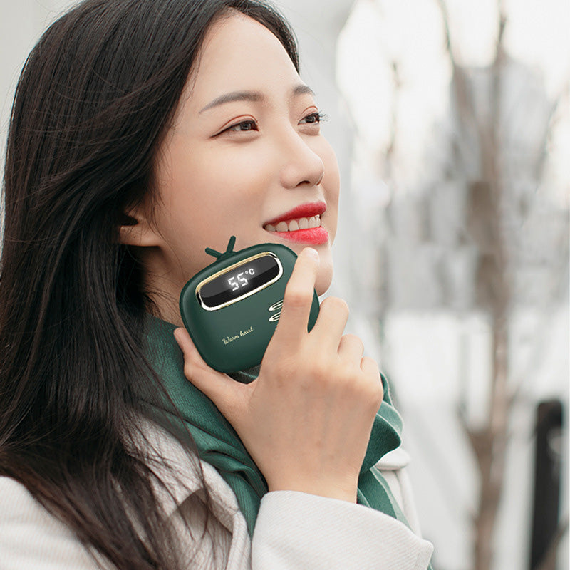 USB-Handwärmer mit Powerbank-Funktion (2-in-1) – Mini, tragbar, mit Digitalanzeige; wärmender Handwärmer und Ladegerät, ideal für unterwegs.