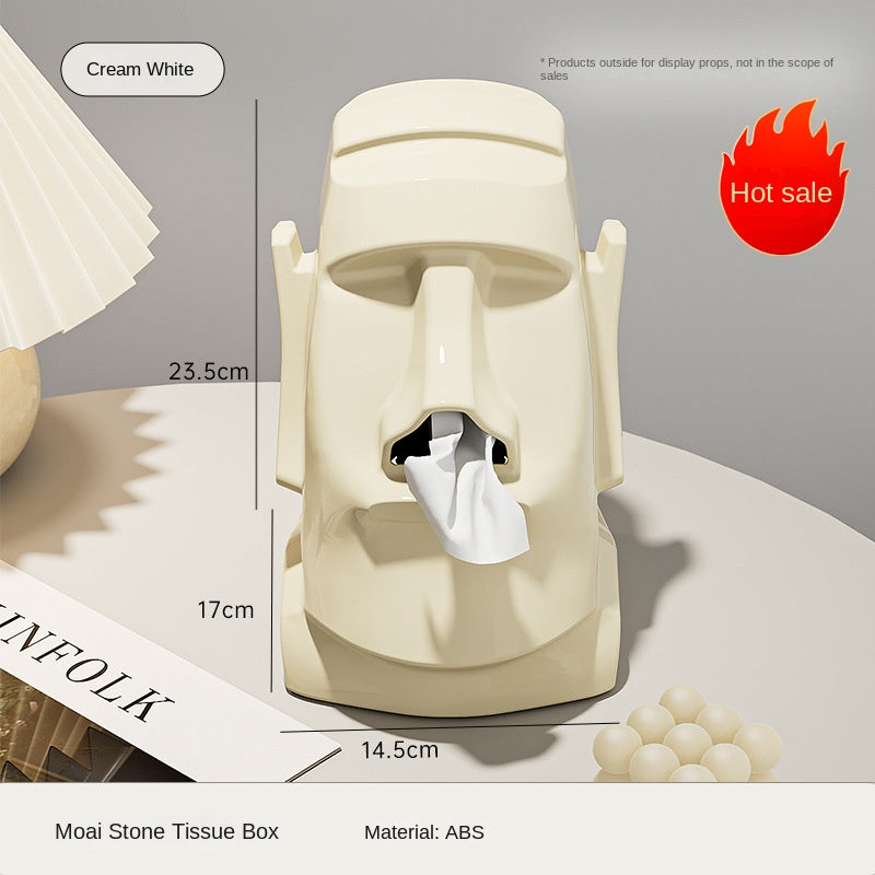 Kreative Gips-Taschentuchbox – Multifunktionale Deko-Statue mit Ablage