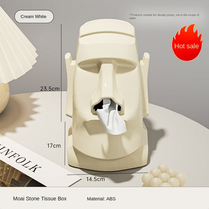 Kreative Gips-Taschentuchbox – Multifunktionale Deko-Statue mit Ablage