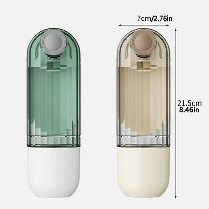 Tragbare Hunde-Wasserflasche mit Spender (2-in-1) – auslaufsicherer Trinkbecher für Hund & Katze; multifunktionaler Trinknapf und Futterspender für unterwegs.