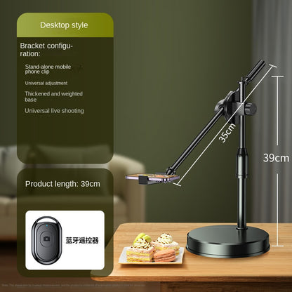 Overhead Smartphone-Stativ für Tischaufnahmen – Dual-Kamera Halterung mit LED-Fülllicht