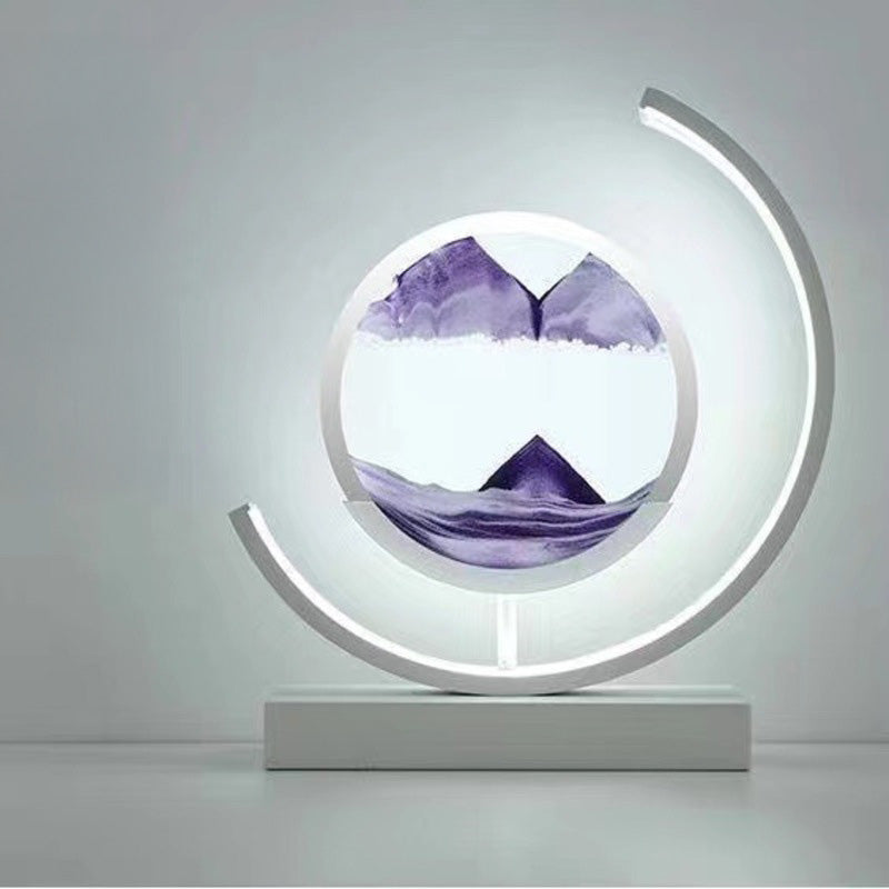 LED-Lampe mit fließendem Sandbild – Nachtlicht für Zuhause (auch als Geschenk geeignet).