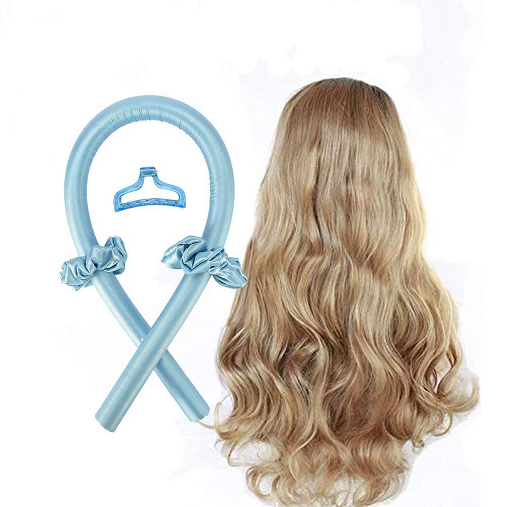 Lockenband ohne Hitze (Heatless Curling Rod Headband) – Haarband/Lockenstab zum Locken ohne Wärme, mit Ribbon-Haarrollern; weiches Schlaf-Haarband