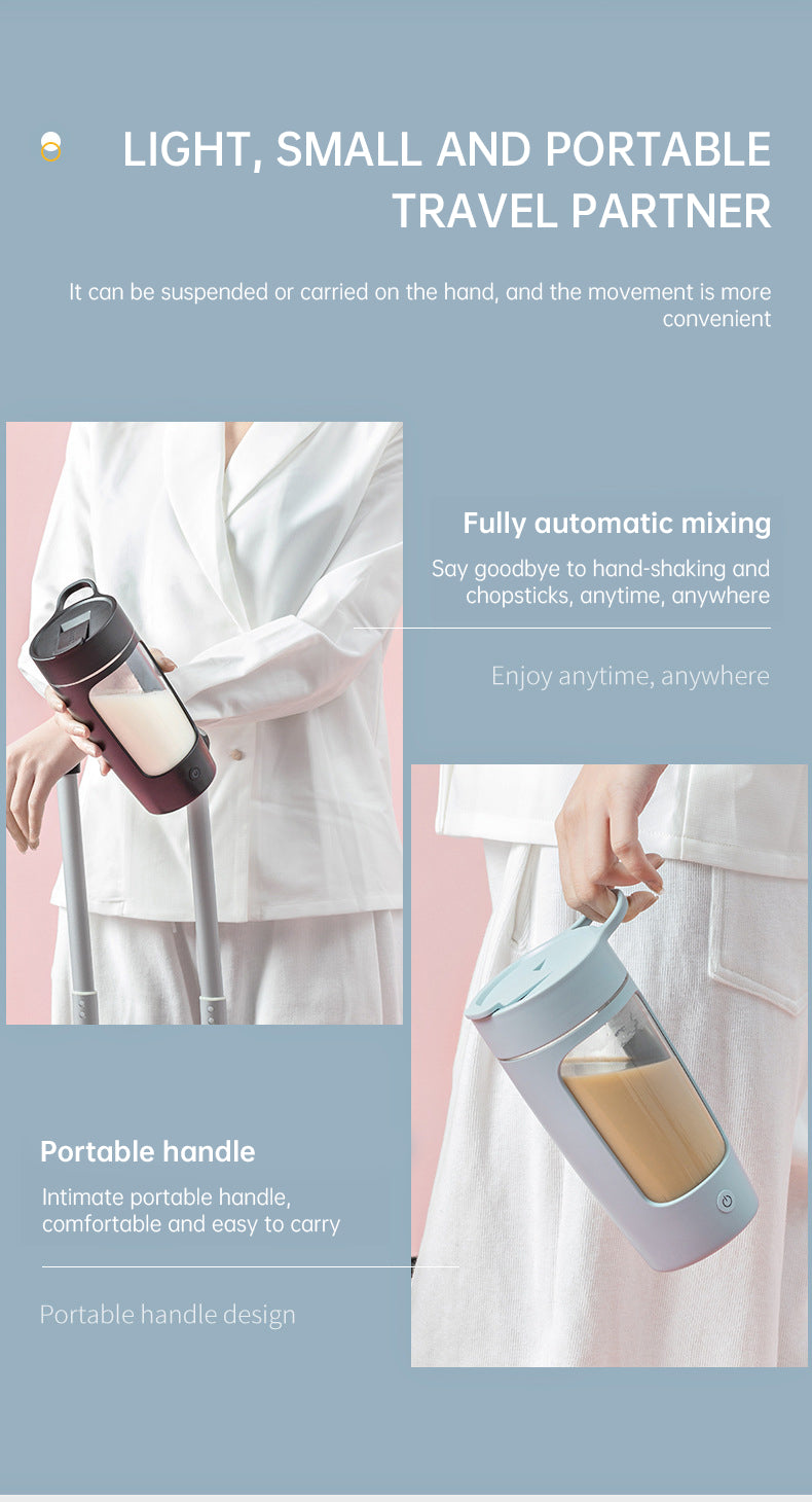 Tragbarer Becher-Mixer / Smoothie-Blender – für Obst und Shakes; USB-wiederaufladbarer elektrischer Handmixer mit Mixflasche, ideal für Gym, Sport und
