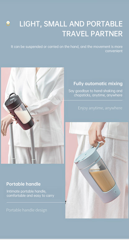 Tragbarer Becher-Mixer / Smoothie-Blender – für Obst und Shakes; USB-wiederaufladbarer elektrischer Handmixer mit Mixflasche, ideal für Gym, Sport und