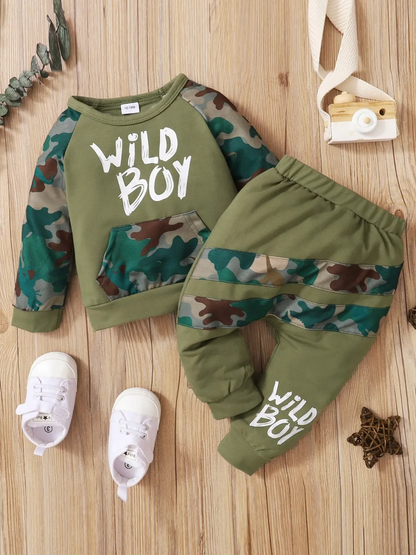 Kinder-Camouflage-Top- und Hosen-Set