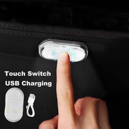 5V LED-Innenraumbeleuchtung fürs Auto – Leselampe mit Finger-Touch-Sensor; magnetische LED-Leuchten mit USB-Ladefunktion, 6 LED-Leuchtmittel, geeignet als Auto-Türlicht.
