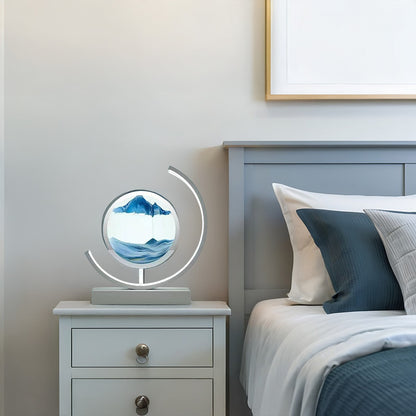 LED-Lampe mit fließendem Sandbild – Nachtlicht für Zuhause (auch als Geschenk geeignet).