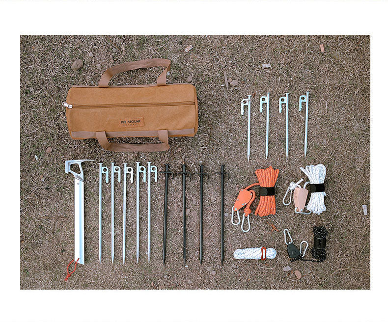 Outdoor-Camping-Aufbewahrungstasche für Zubehör – für Zeltheringe, Abspannseile & Werkzeug (tragbar)