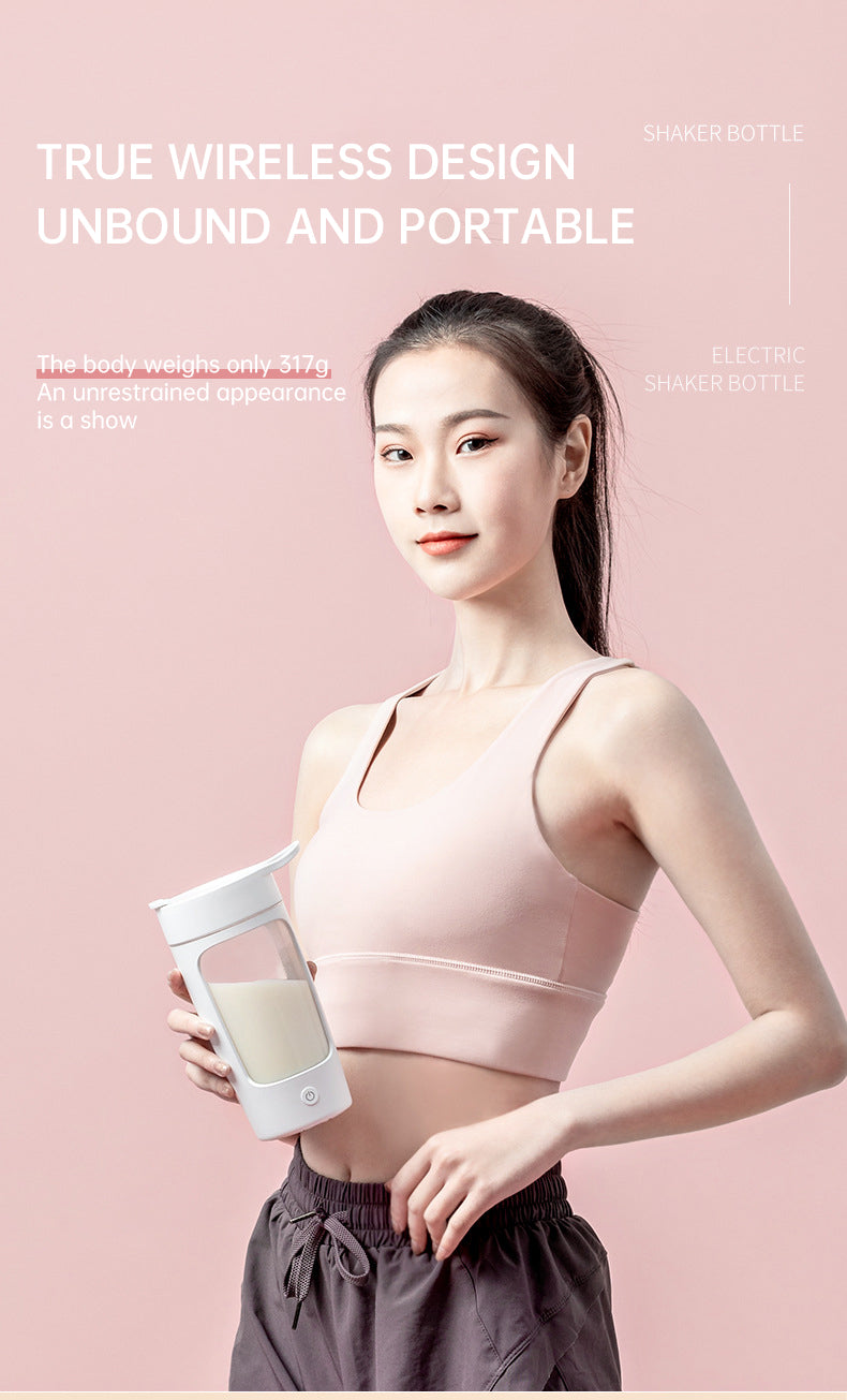 Tragbarer Becher-Mixer / Smoothie-Blender – für Obst und Shakes; USB-wiederaufladbarer elektrischer Handmixer mit Mixflasche, ideal für Gym, Sport und