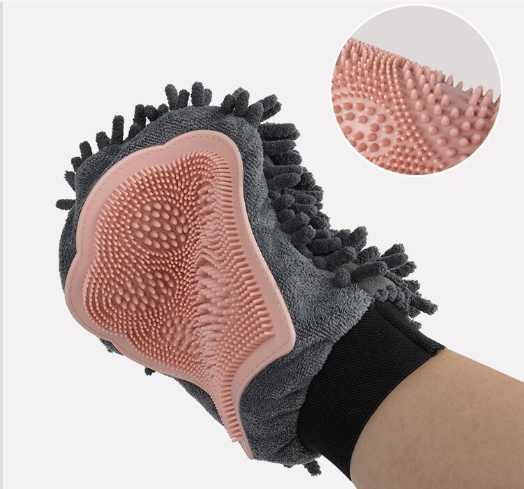 Doppelseitige Pet Shower Gloves – Reinigungs- & Massagehandschuhe für Hunde & Katzen