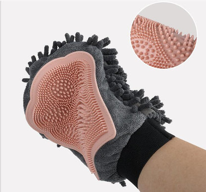 Doppelseitige Pet Shower Gloves – Reinigungs- & Massagehandschuhe für Hunde & Katzen