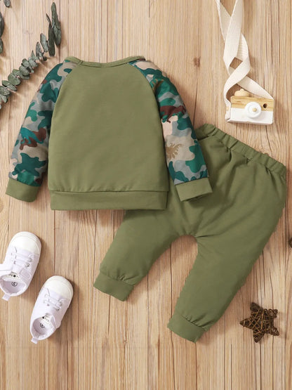 Kinder-Camouflage-Top- und Hosen-Set