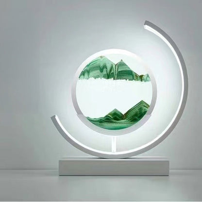 LED-Lampe mit fließendem Sandbild – Nachtlicht für Zuhause (auch als Geschenk geeignet).