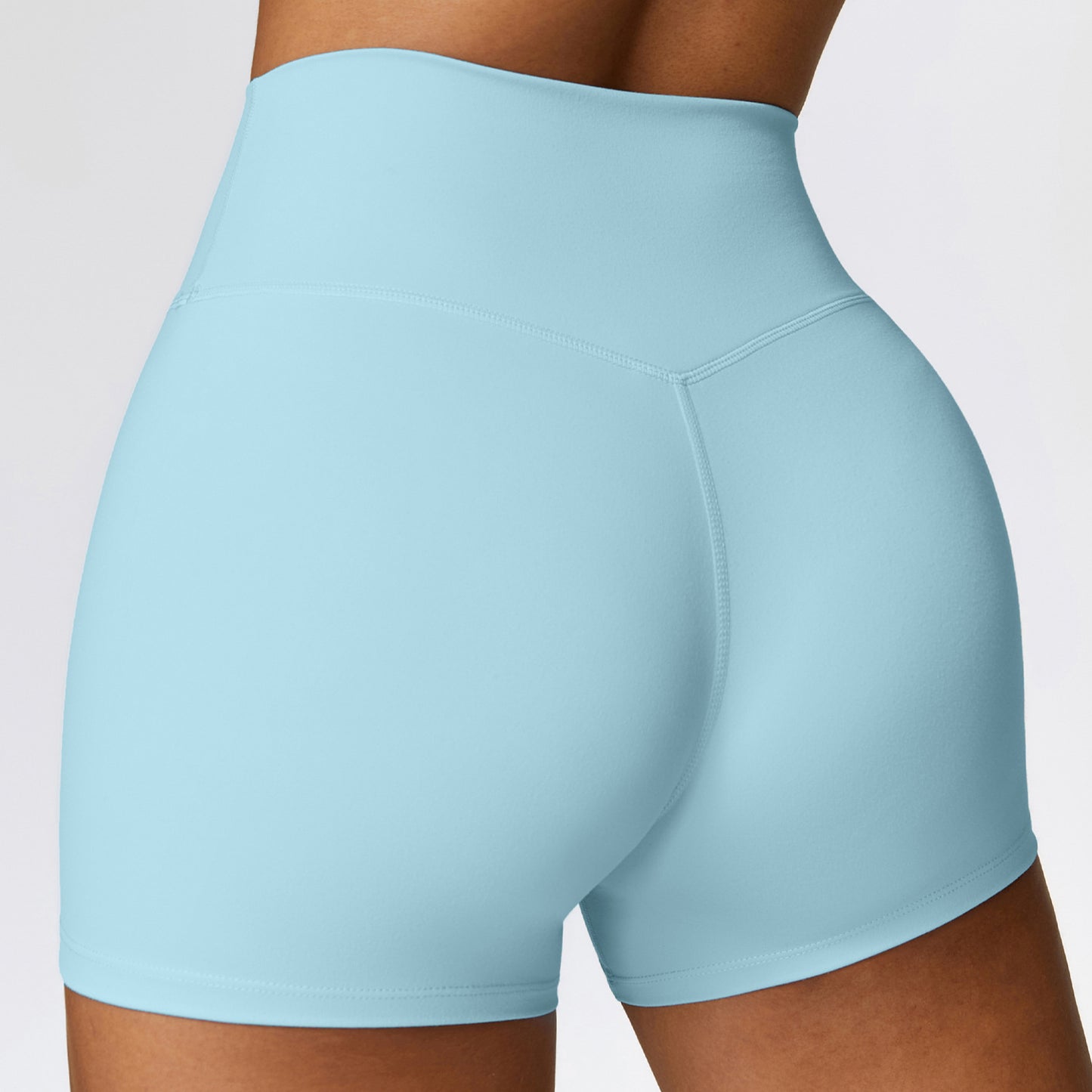 Damen-Yoga-Shorts (enger Sitz) – high waist mit Bauchweg-Effekt, formend & Po-liftend, ideal fürs Fitnessstudio, Laufen und Sport