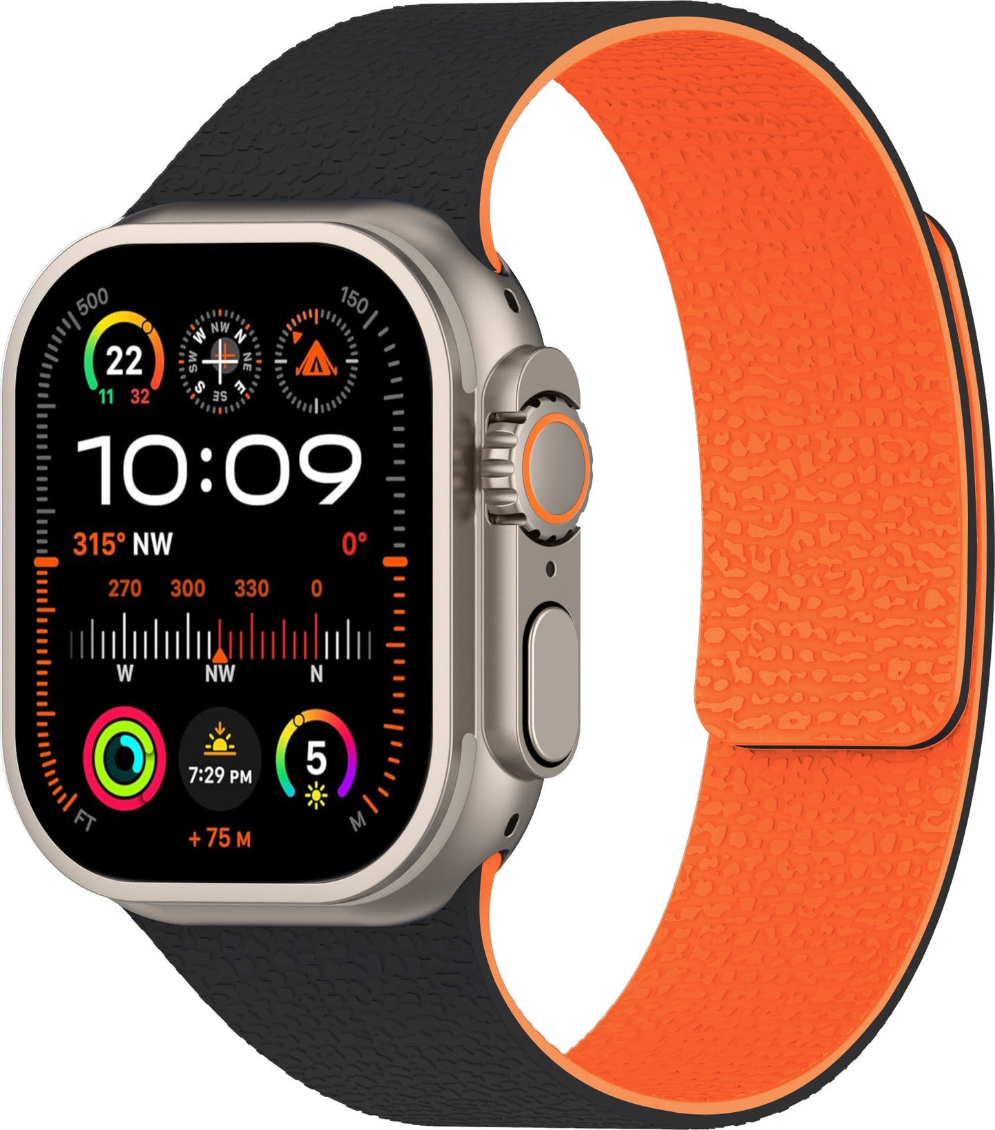 Silikon-Armband für Apple Watch / Huawei Watch 5 / Samsung GT5 – Magnetverschluss & Lychee-Pattern