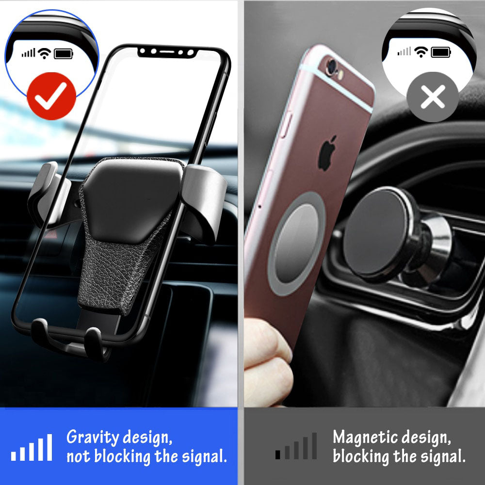 Gravity-Auto-Handyhalterung für das Auto – Lüftungsgitter-Halterung mit Clip, ohne Magnet; Handyhalter / Handy-Ständer für Smartphones.