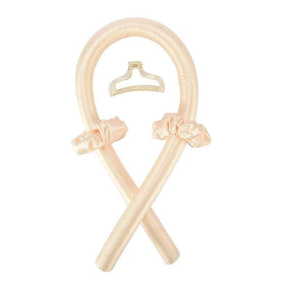 Lockenband ohne Hitze (Heatless Curling Rod Headband) – Haarband/Lockenstab zum Locken ohne Wärme, mit Ribbon-Haarrollern; weiches Schlaf-Haarband