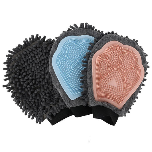 Doppelseitige Pet Shower Gloves – Reinigungs- & Massagehandschuhe für Hunde & Katzen
