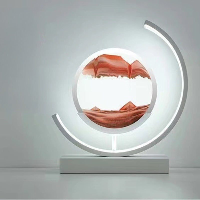 LED-Lampe mit fließendem Sandbild – Nachtlicht für Zuhause (auch als Geschenk geeignet).