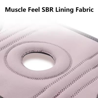 Meniskus-Sport-Knieschoner mit Silikon-Stoßdämpfer – für Stabilität und Patella-Unterstützung; Stützband mit Klettverschluss, verstellbar.