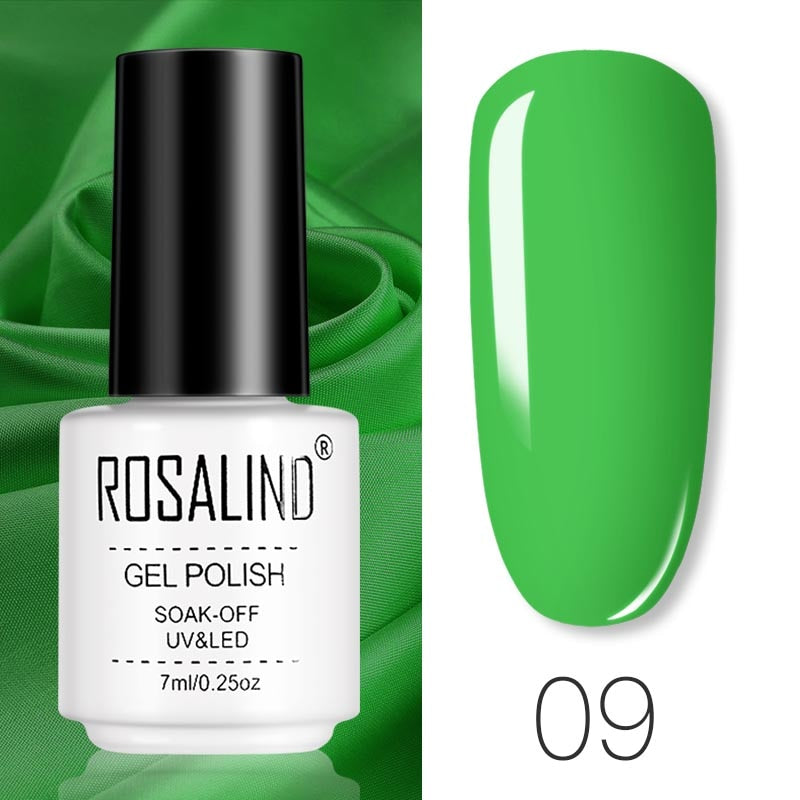 ROSALIND Gel Polish Set – Semi-Permanent UV/LED Gel Nagellack + Top Coat (Soak Off) | Maniküre & Nail Art