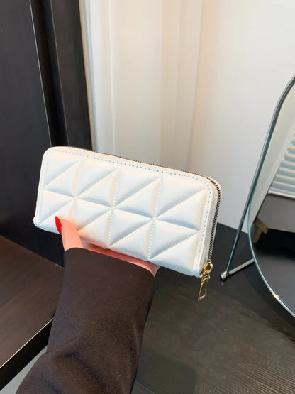 Einfarbige Geldbörse aus PU-Leder.