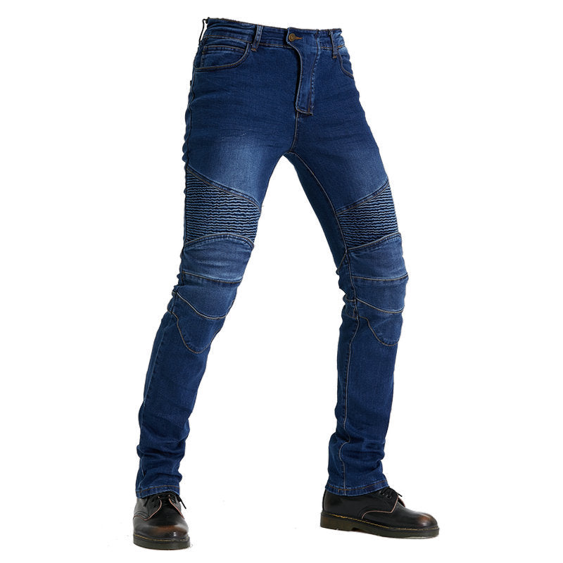 Motorrad-Racing-Jeans in geradem Schnitt – stoßfeste Schutzhose, Offroad-Motorradhose