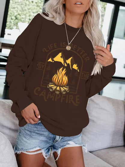 Sweatshirt mit Camping-Motiv
