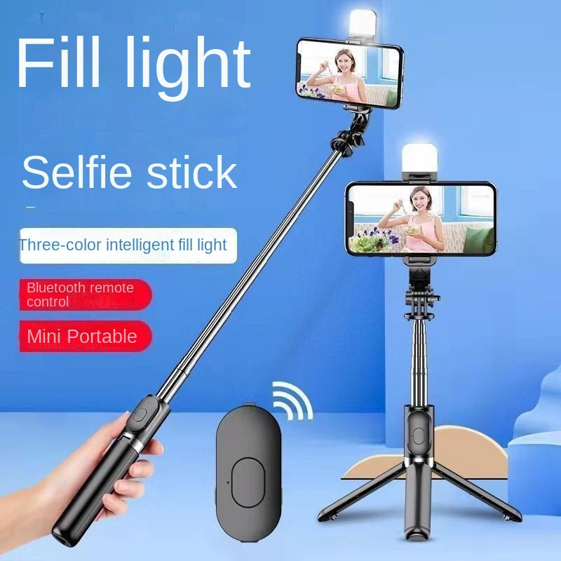 Bluetooth Selfie Stick mit LED-Fülllicht – Ausziehbar & Universal Handy-Stativ